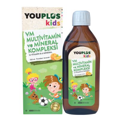 Youplus Kids Multi Vitamin ve Mineral  Kompleksi 150 ml Şurup