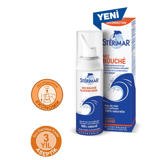 Sterimar Hipertonik (Blocked Nose) Deniz Suyu Burun Spreyi 100 ml