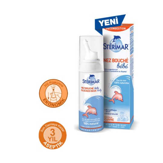 Sterimar Hipertonik (Blocked Nose)  Baby Deniz Suyu Burun Spreyi 50 ml