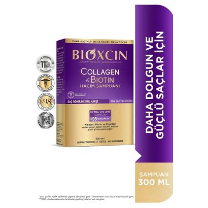 Bioxcin Collagen & Biotin Ekstra Hacim & Dolgunlaştırıcı Şampuan 300 Ml - Ince Telli Ve Hassas Saçlar