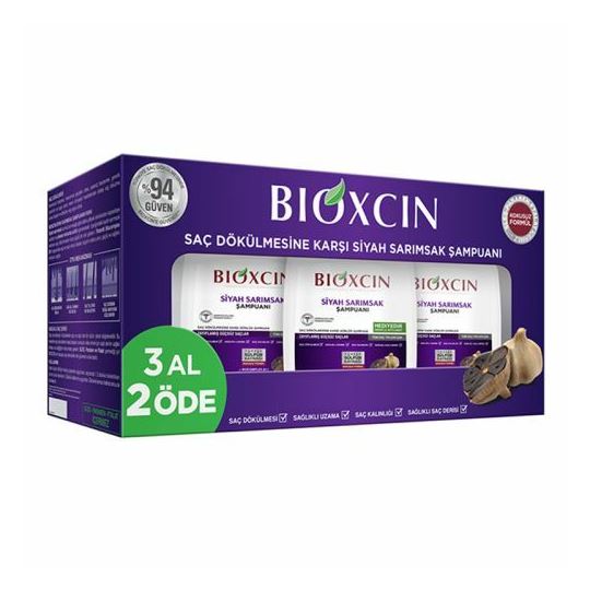 Bioxcin Saç Dökülmesine Karşı Siyah Sarımsak Şampuanı 300 ml | 3 al 2 öde