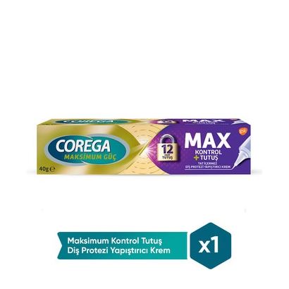 Corega Maksimum Güç Kontrol + Tutuş Diş Protezi Yapıştırıcı Krem 40 gr