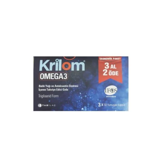 Krilom Omega-3 3x50 Yumuşak Kapsül 3 AL 2 ÖDE