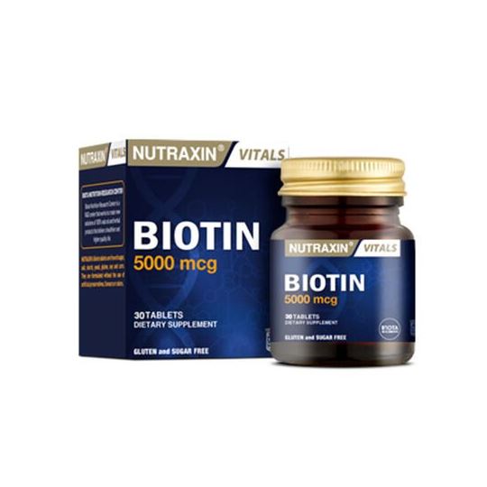 Nutraxin Biotin 5000 mcg Takviye Edici Gıda 30 Tablet