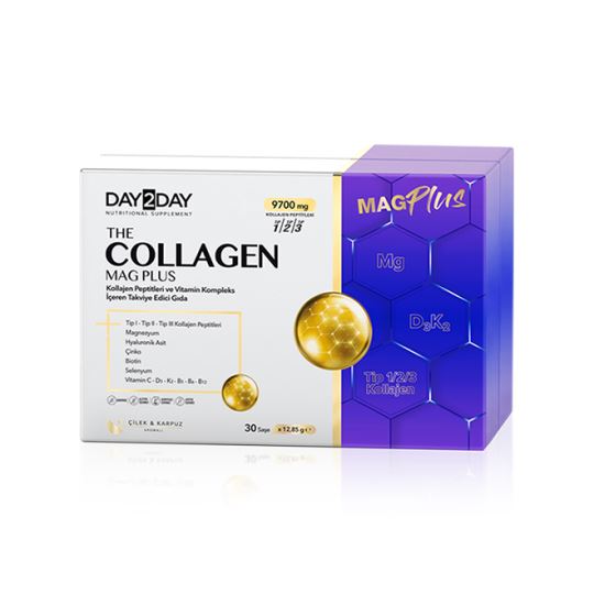 Day 2 Day Collagen Mag Plus Çilek Karpuz Aromalı 30 Saşe