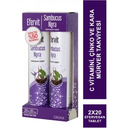 Efervit Sambucus Nigra İkili Tablet 20+20