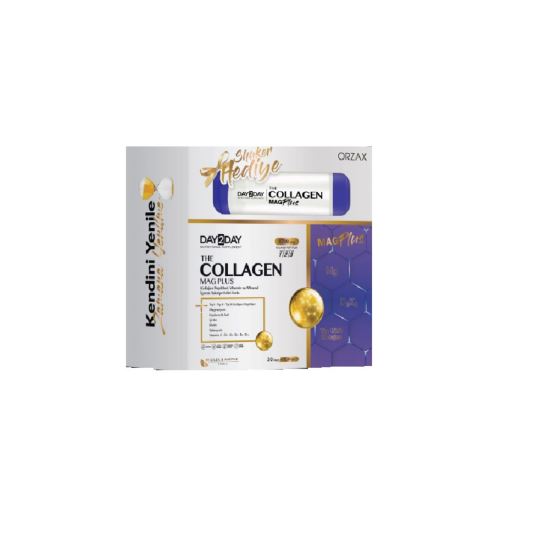 Day2Day Collagen Mag Plus Çilek Karpuz Aromalı 30 Saşe + Shaker Hediyeli