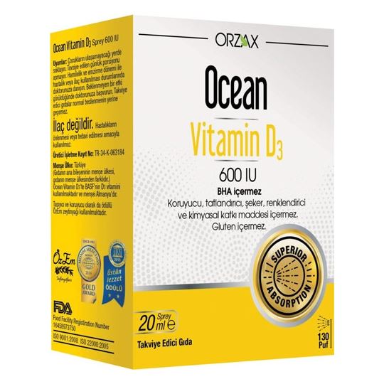 Ocean Vitamin D3 600 IU Oral Sprey 20 ml