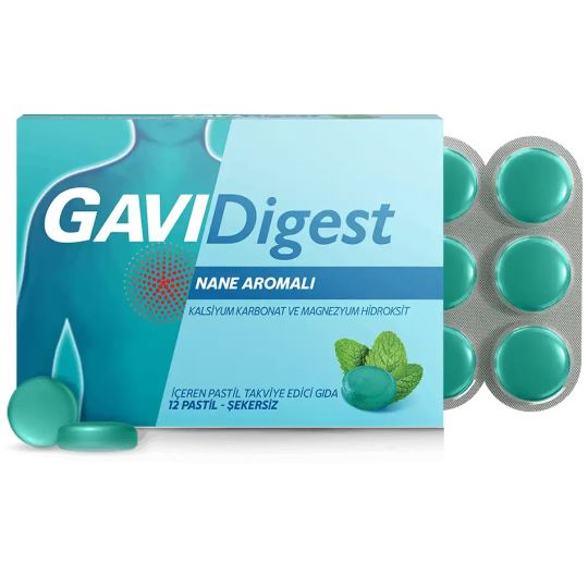 Gavidigest Nane Aromalı Şekersiz 12 Pastil