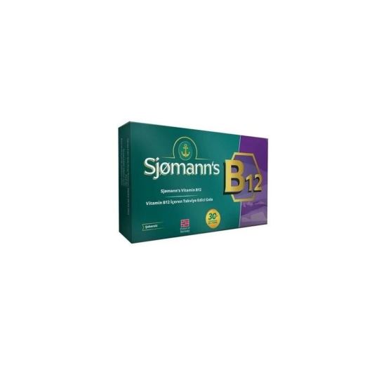 Sjomann's Vitamin B12 30 Çiğneme Tableti