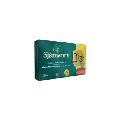 Sjomann's Vitamin D3 1000IU 30 Çiğneme Tableti