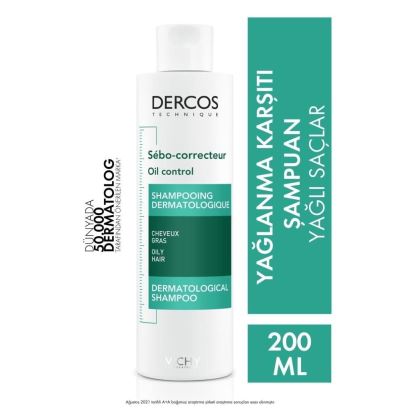 Vichy Dercos Oil Control Yağlanma Karşıtı Bakım Şampuanı 200ml