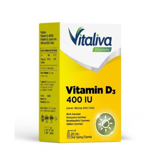 Vitaliva D3 400 Iu Sprey/Damla 20 ml