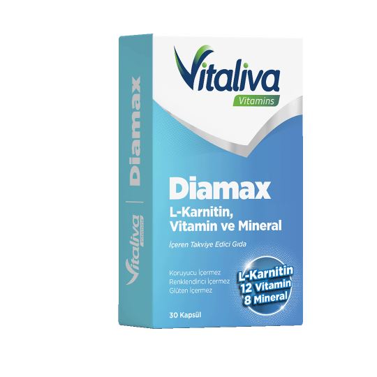 Diamax L-Karnitin, Multivitamin ve Mineral 30 Kapsül