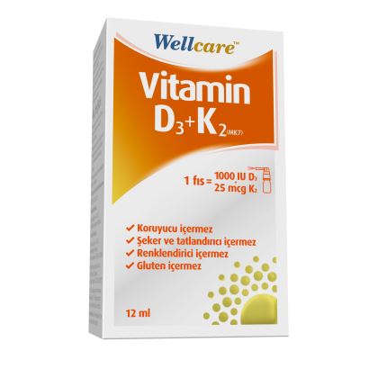 Wellcare Vitamin D3K2 Oral Sprey 12 Ml