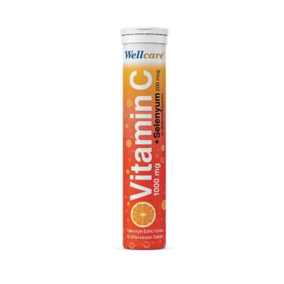 Wellcare Vitamin C 1000 mg + Selenyum 200 mcg 15 Efervesan Tablet