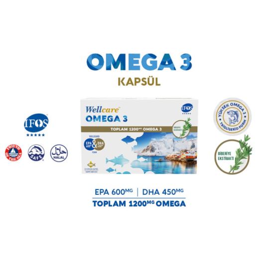 Omega 3 1200 Mg Takviye Edici Gıda 30 Yumuşak Kapsül