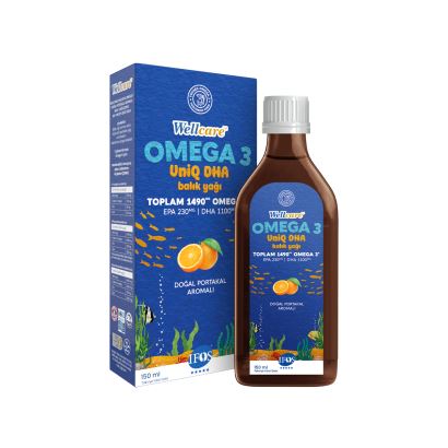 Wellcare Uniq Omega 3 Doğal Portakal Aromalı Balık Yağı 150 ml