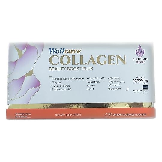 Wellcare Collagen Beauty Plus 10000 mg Frenk Üzümü & Portakal 30 x 40 ml