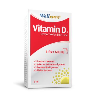 Wellcare Vitamin D3 600 IU 5 ml